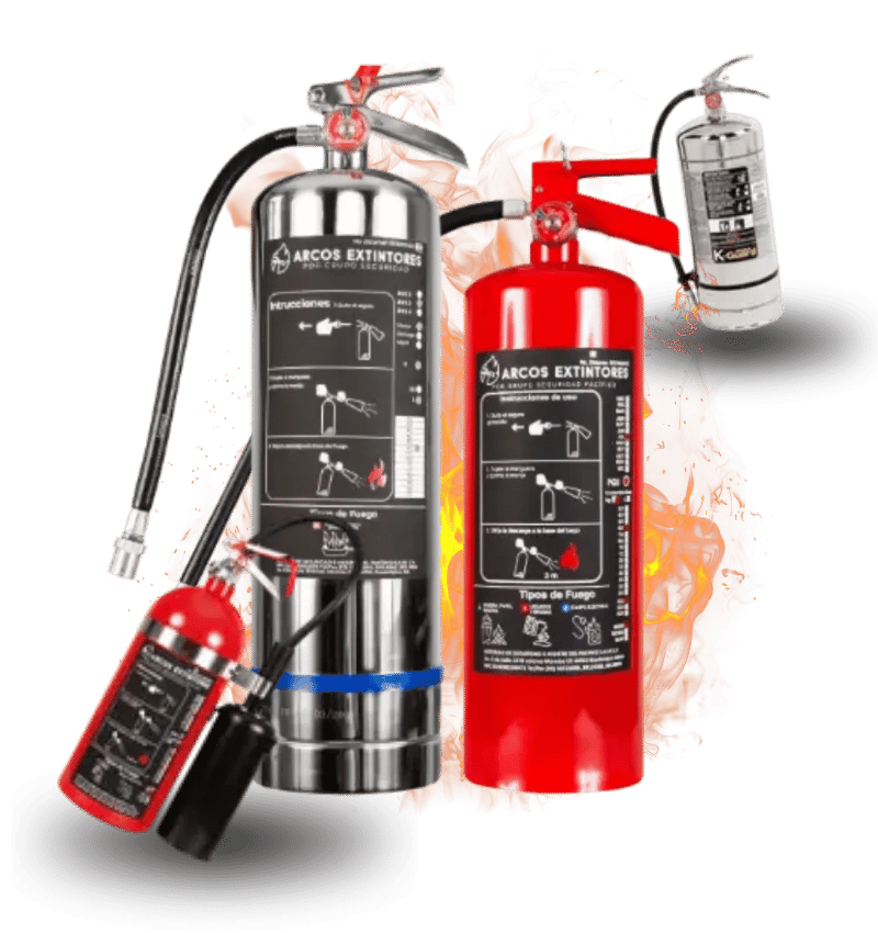 Extintores contra incendio PQS y CO2